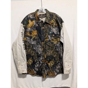 Mossy Oak Western Camouflaged Pearl Snap Button Sherpa Lined Coat Size 2XL/XXL